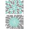 Teal Foliage Floral by Tamara Robinson, 2 Piece Canvas Art Set 16x20 Inch